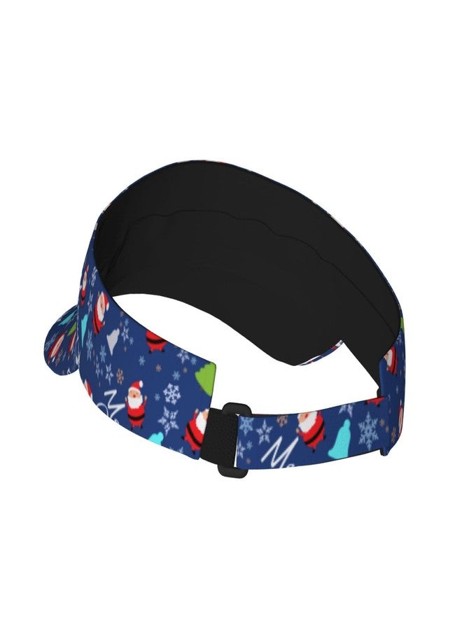 PRTYABS Funny Christmas Snowflakes Hats Women's Men's Sport Visor Sun Hat Visor Hat Visor Adjustable Xmas Cap for Women Men - Image 3